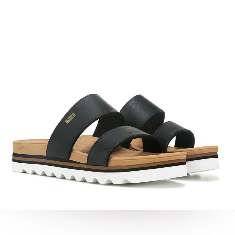Reef Women's Banded Horizon Hi Slide Sandal - 9/40 - Worn Once